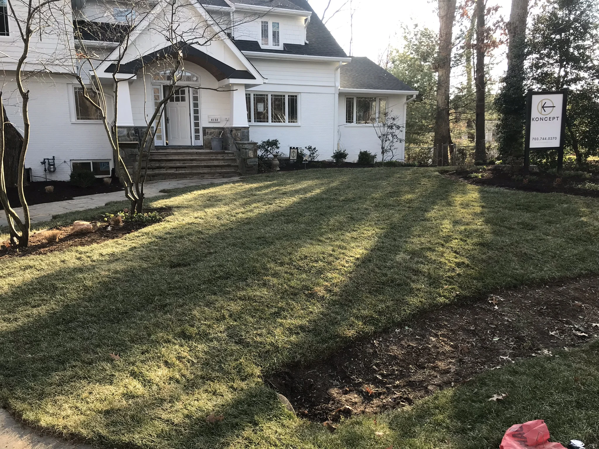 Fresh Sod Installed By Hall's Landscaping